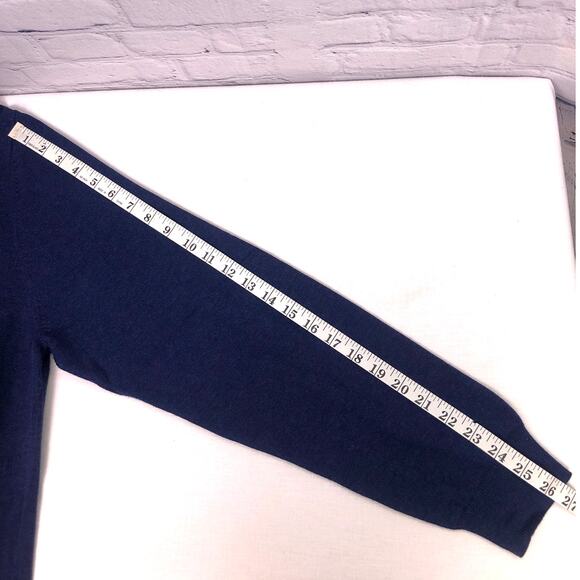 Brooks Brothers 346 Supima Cotton Preppy V-Neck Long Sleeve Blue Sweater L - Picture 12 of 12